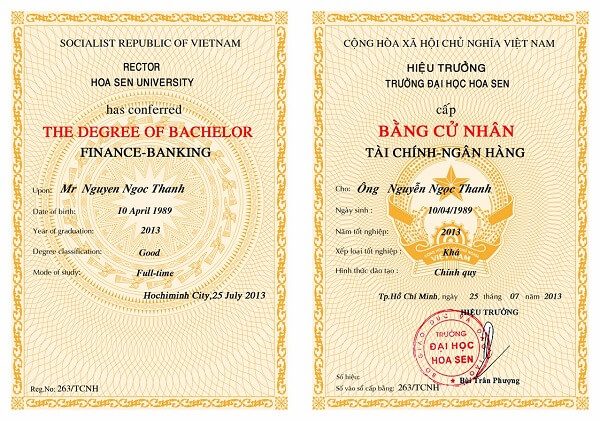Làm Bằng Đại Học Tại TPHCM Chất Lượng Giống Thật 100%