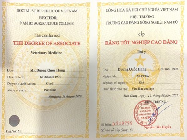 Làm Bằng Cao Đẳng Chính Quy Phôi Thật Bao Sử Dung