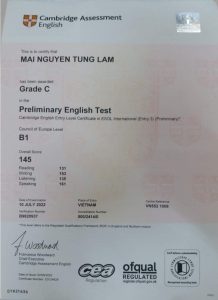 Làm Chứng Chỉ PET Phôi Thật Chuẩn Cambridge