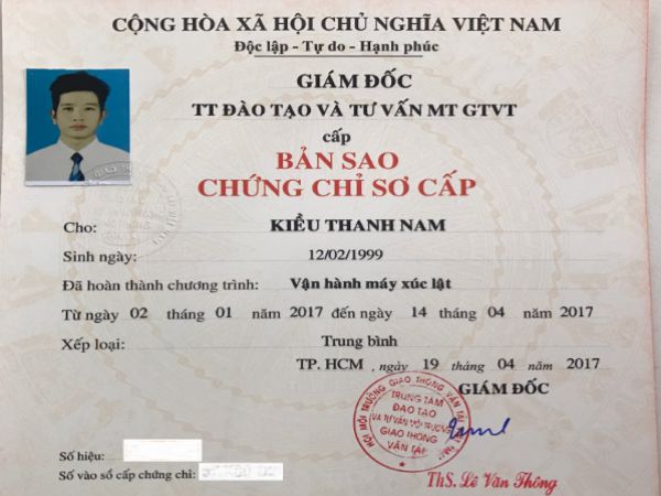 Làm chứng chỉ máy xúc được hiểu như thế nào?