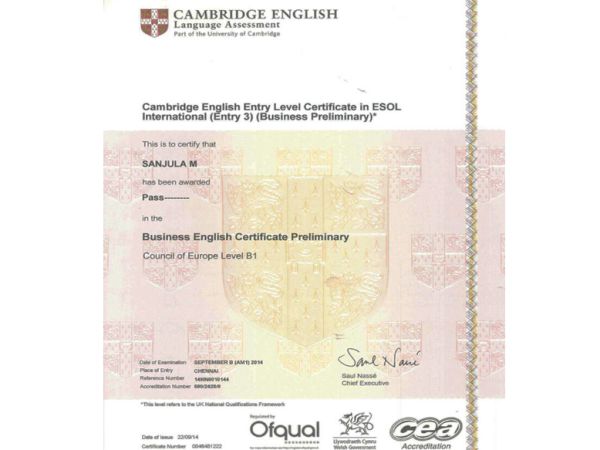 Bằng Cambridge ESOL