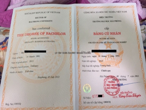 Làm Bằng Đại Học Hải Phòng Phôi Thật Không Cần Thi Đại Học