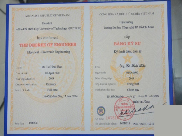 Làm Bằng Đại Học Hutech Phôi Thật Và Hồ Sơ Gốc Tại Trường
