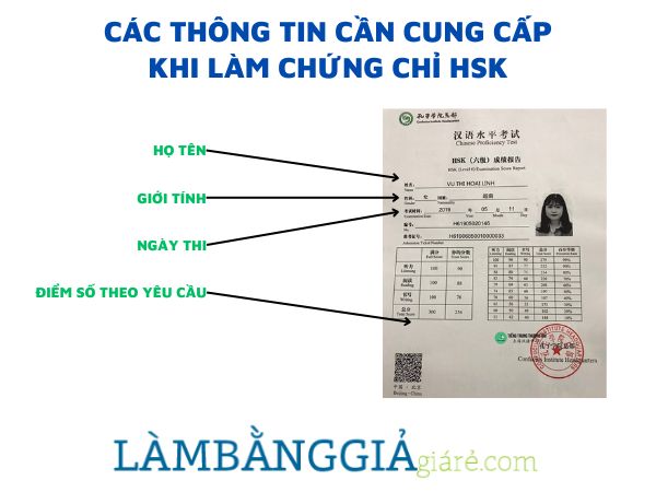 Làm Chứng Chỉ HSK Chuẩn Phôi Quốc Tế Không Cần Thi