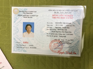 Làm Bằng Cấp 2 Phôi Gốc Kèm Học Bạ Bao Công Chứng