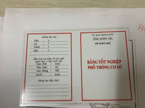 Làm Bằng Cấp 2 Phôi Gốc Kèm Học Bạ Bao Công Chứng
