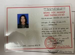 Làm Bằng Cấp 2 Phôi Gốc Kèm Học Bạ Bao Công Chứng