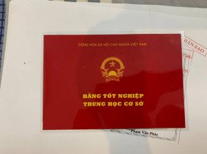 Làm Bằng Cấp 2 Phôi Gốc Kèm Học Bạ Bao Công Chứng