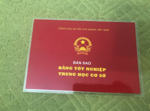Làm Bằng Cấp 2 Phôi Gốc Kèm Học Bạ Bao Công Chứng