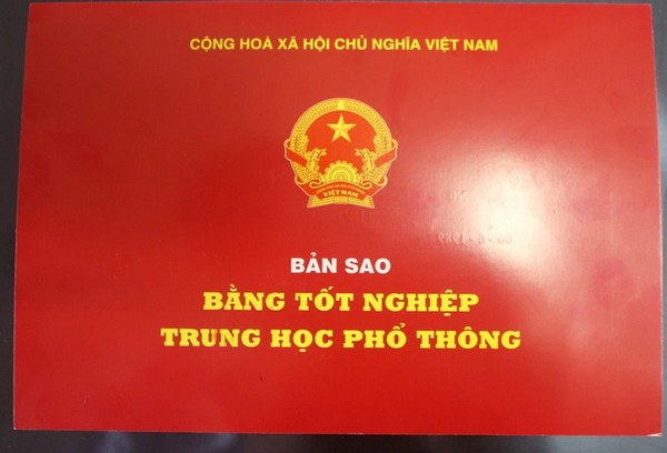 Bằng cấp 3 THPT Năng Khiếu Hải Dương - Mặt sau