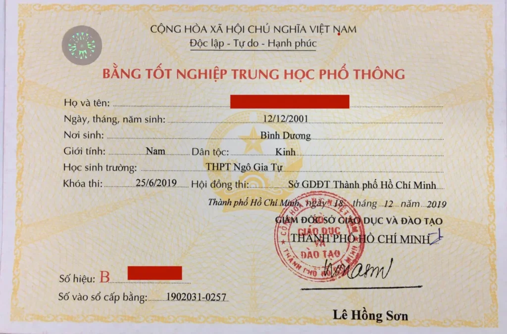Các thông tin cần thiết khi làm bằng cấp 3 giả