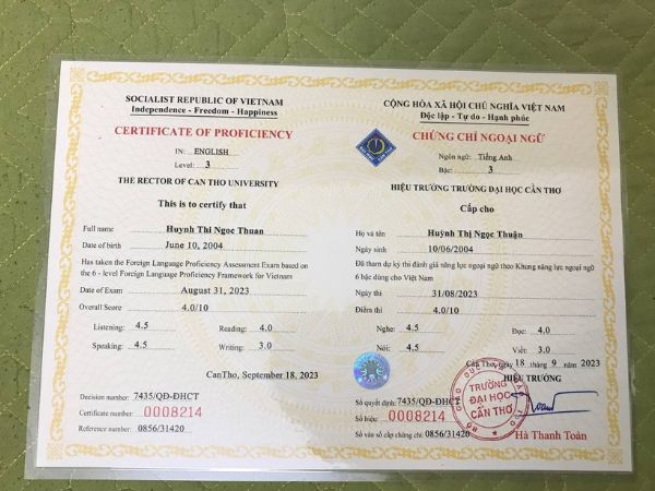 Làm chứng chỉ tiếng Anh lấy ngay không cần thi