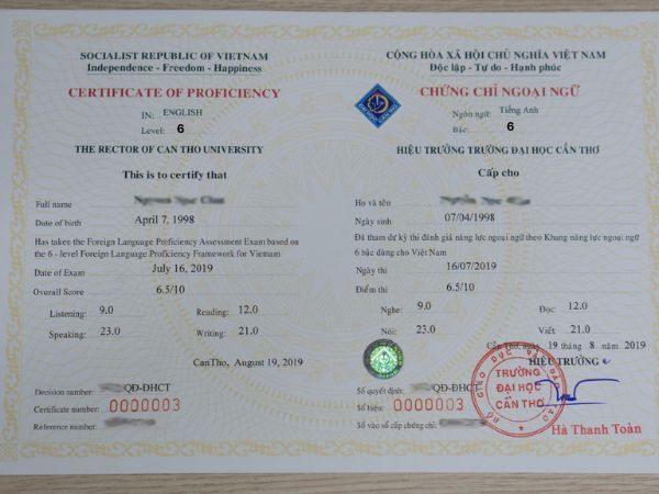 Làm chứng chỉ tiếng Anh lấy ngay không cần thi