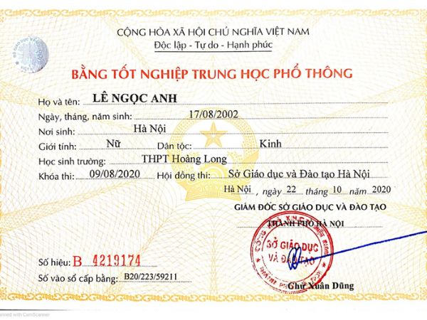 Bằng cấp 3 tại hà nội có giá trị không?