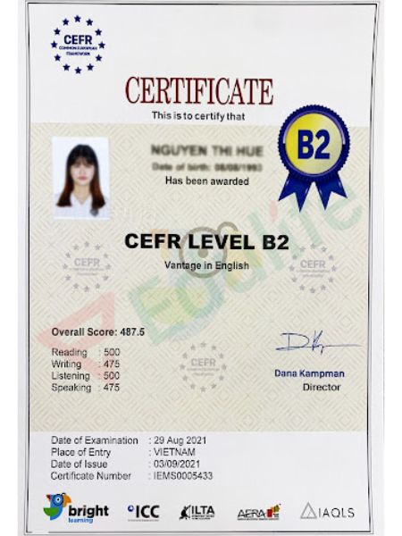 Làm chứng chỉ tiếng Anh lấy ngay không cần thi