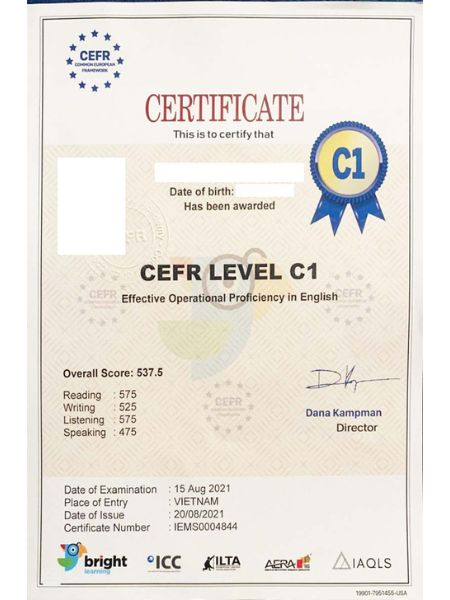 Làm chứng chỉ tiếng Anh lấy ngay không cần thi