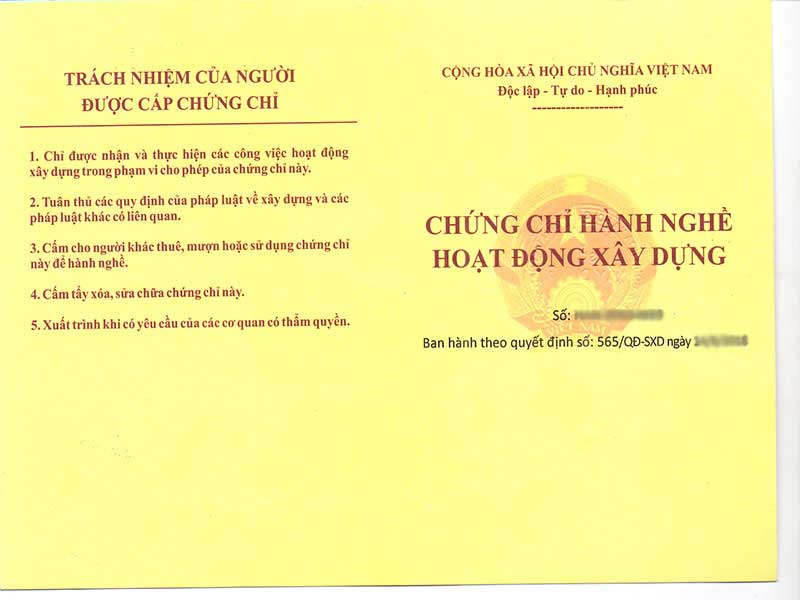 Quy Định Pháp Lý Về Chứng Chỉ Hành Nghề Xây Dựng